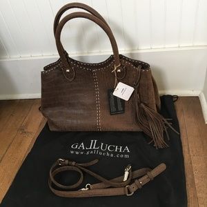 Leather purse French Nubuck